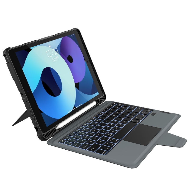 Nillkin Bumper Combo billentyűzet tok (háttérvilágításos verzió) iPad 10.2 2019/2020/2021 Fekete