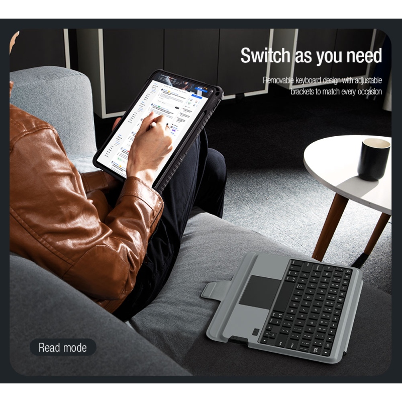 Nillkin Bumper Combo billentyűzet tok (háttérvilágításos verzió) iPad 10.9 2022 Fekete