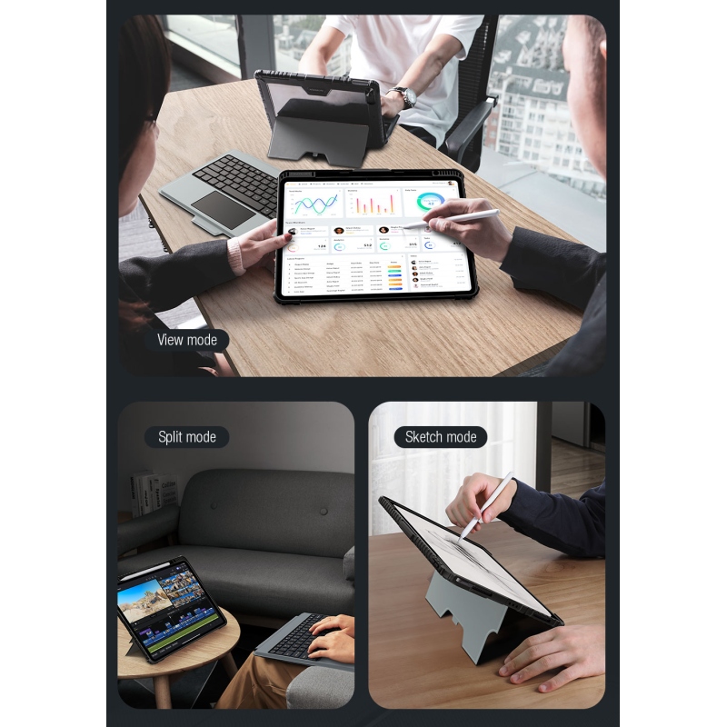Nillkin Bumper Combo billentyűzet tok (háttérvilágításos verzió) iPad Pro 13 2024 Fekete