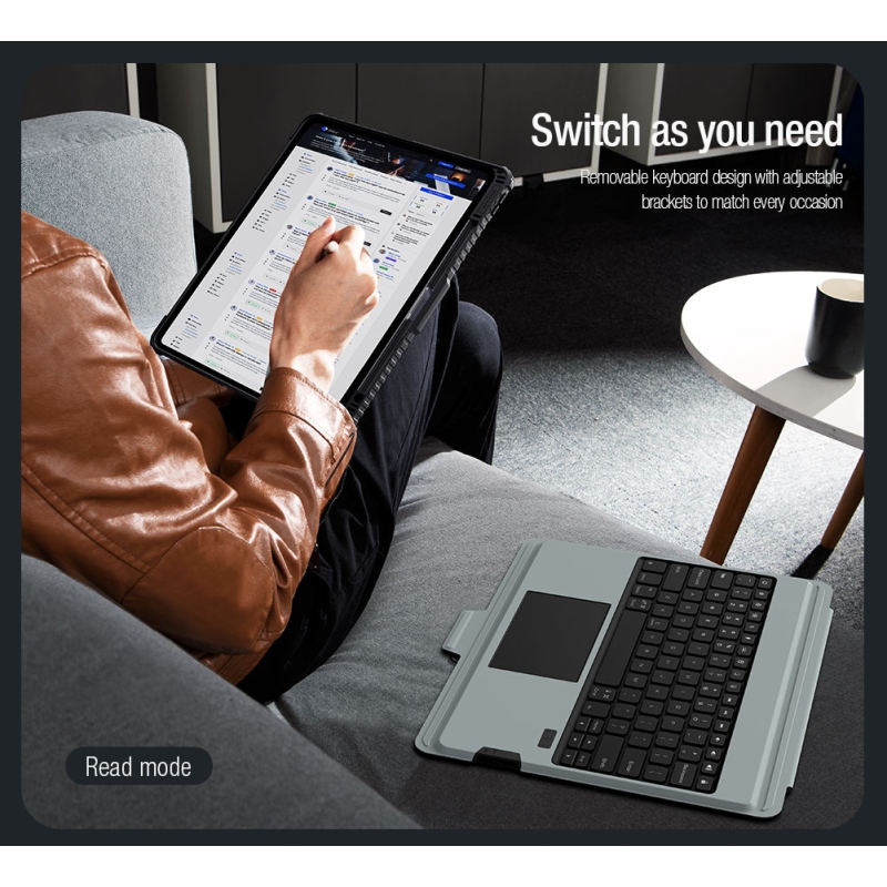 Nillkin Bumper Combo billentyűzet tok (háttérvilágításos verzió) iPad Pro 13 2024 Fekete
