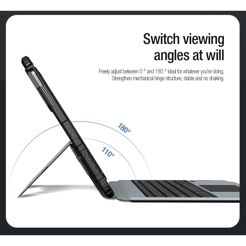Nillkin Bumper Combo billentyűzet tok (háttérvilágításos verzió) iPad Pro 13 2024 Fekete