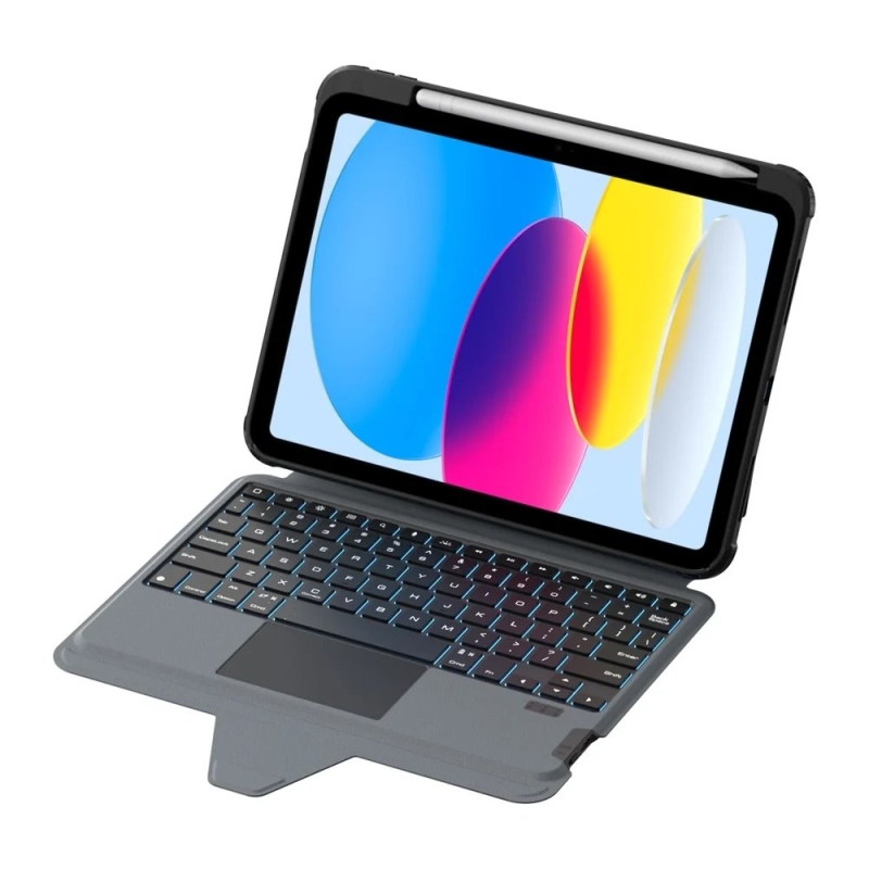 Nillkin Bumper Combo PRO billentyűzetes tok (háttérvilágításos változat) iPad 10,9-hez, 2022/11–2025, fekete