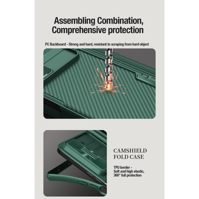 Nillkin CamShield FOLD Slot+Stand Back Cover for Samsung Galaxy Z Fold 5 Fekete fekete