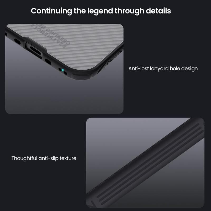 Nillkin CamShield PRO mágneses hátlap Apple iPhone Airhez Átlátszó fekete