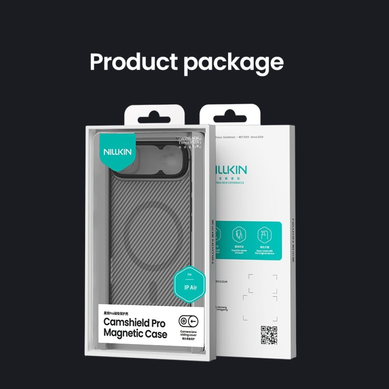 Nillkin CamShield PRO mágneses hátlap Apple iPhone Airhez Átlátszó fekete