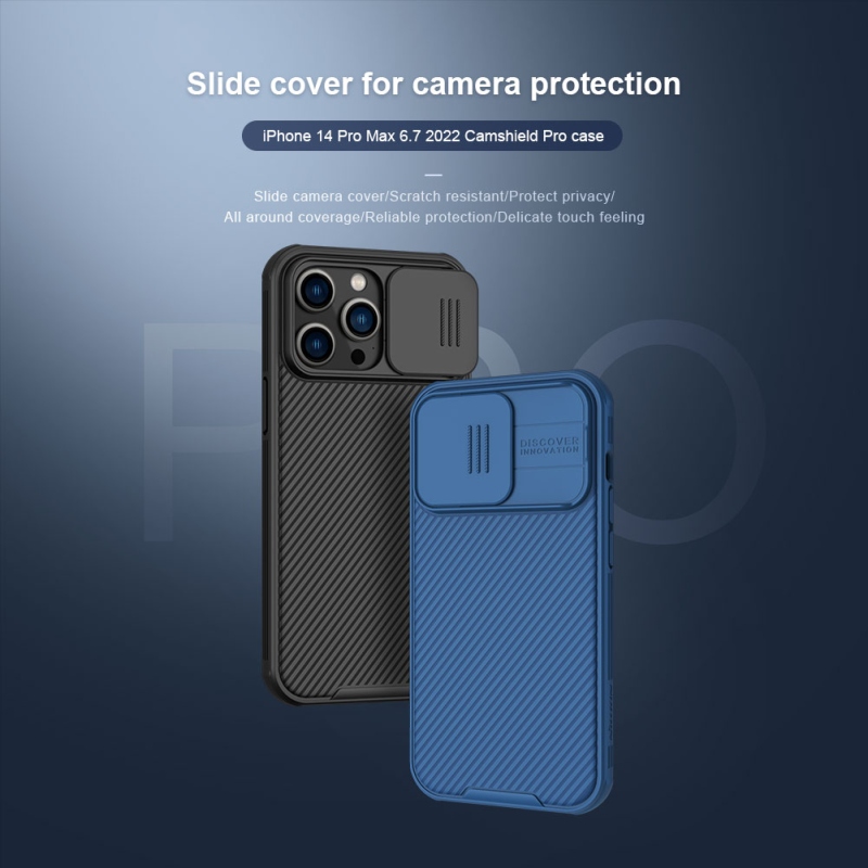 Nillkin CamShield PRO hátlap az Apple iPhone 14 PRO MAX készülékhez Fekete