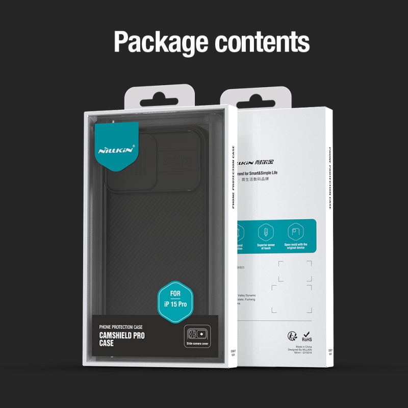 Nillkin CamShield PRO hátlap az Apple iPhone 15 Pro készülékhez Fekete