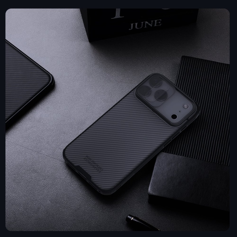 Nillkin CamShield PRO hátlap Apple iPhone 17 Pro Max készülékhez Átlátszó fekete