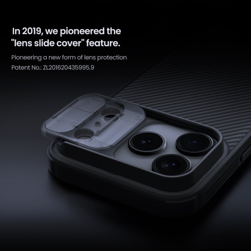 Nillkin CamShield PRO hátlap az Apple iPhone 17 Pro készülékhez Átlátszó Fekete