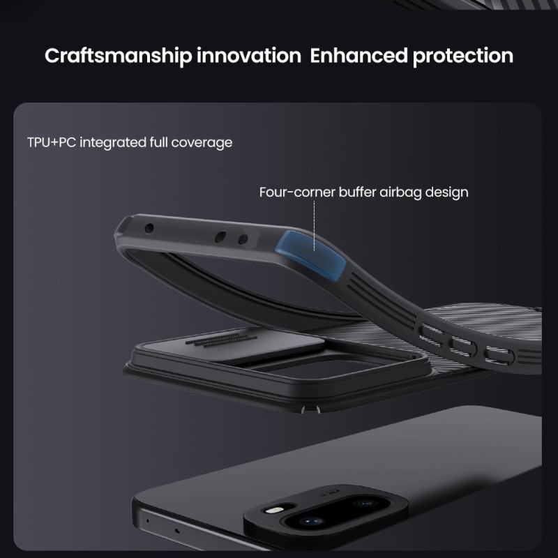 Nillkin CamShield PRO hátlap a OnePlus 15R-hez Fekete