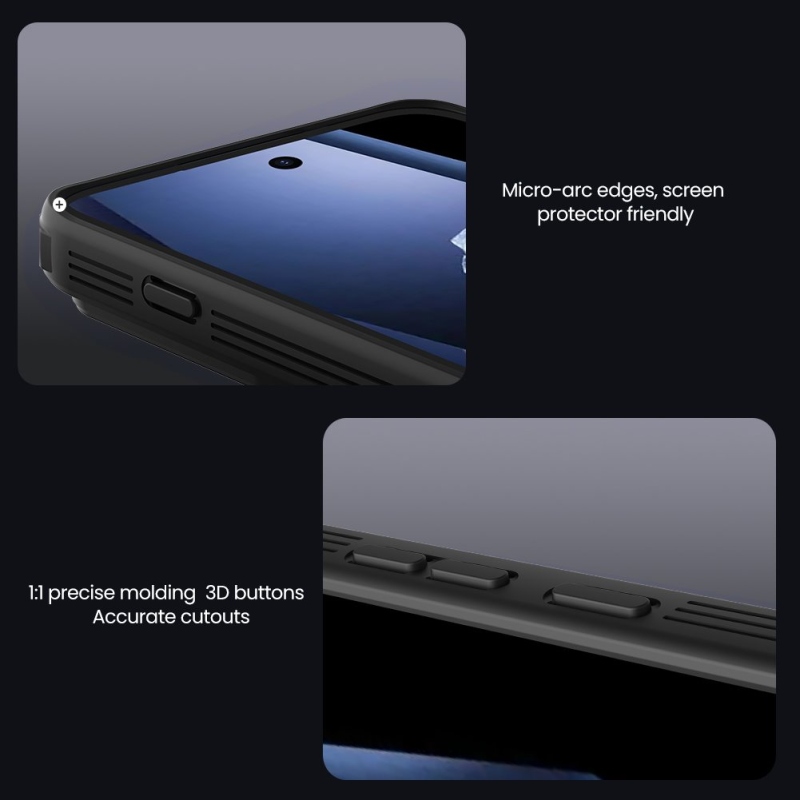 Nillkin CamShield PRO hátlap OnePlus 15R átlátszó fekete színhez