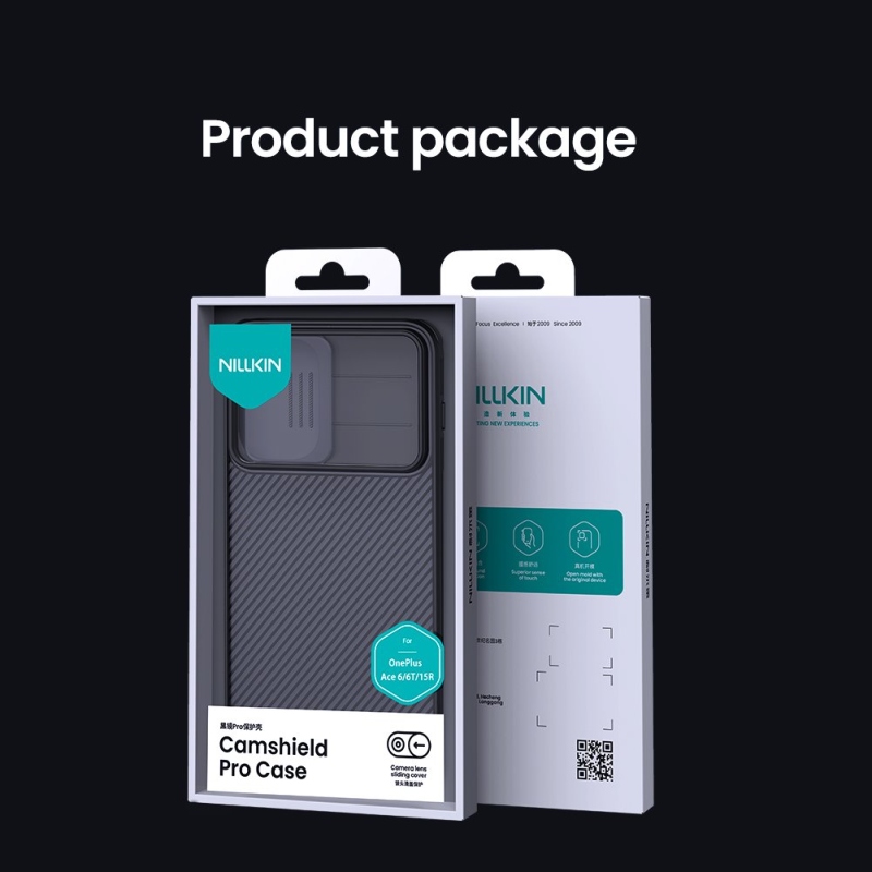 Nillkin CamShield PRO hátlap OnePlus 15R átlátszó fekete színhez