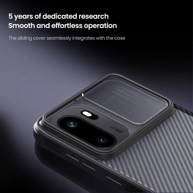 Nillkin CamShield PRO hátlap OnePlus 15R átlátszó fekete színhez