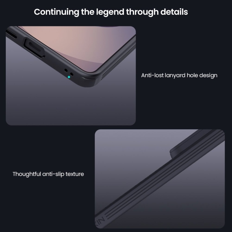 Nillkin CamShield PRO hátlap a Samsung Galaxy S26 Ultra átlátszó fekete színű készülékhez