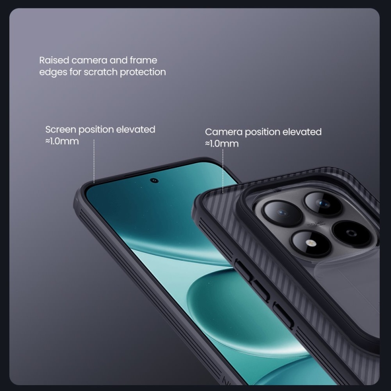 Nillkin CamShield PRO hátlap Xiaomi Redmi Note 15 Pro+ 5G átlátszó fekete