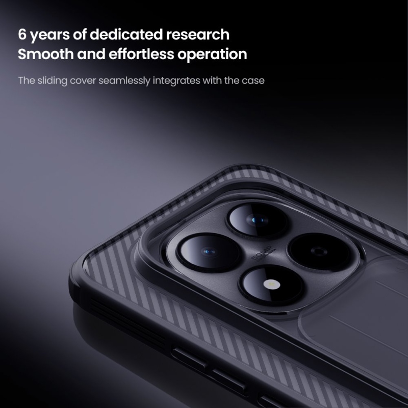 Nillkin CamShield PRO hátlap Xiaomi Redmi Note 15 Pro+ 5G átlátszó fekete