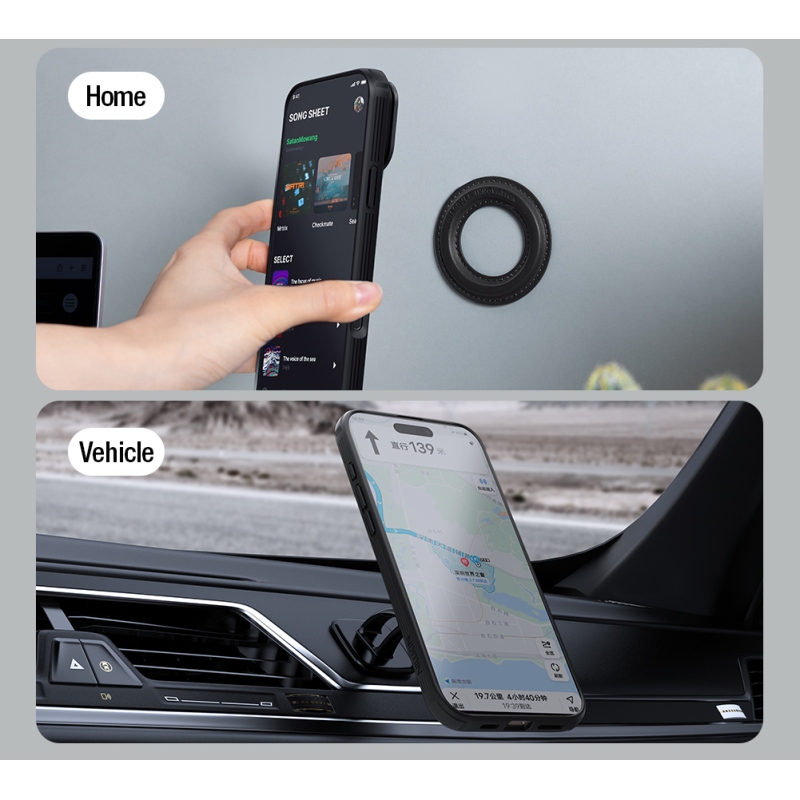 Nillkin CamShield Prop mágneses hátlap Apple iPhone 17 Pro Max készülékhez Fekete