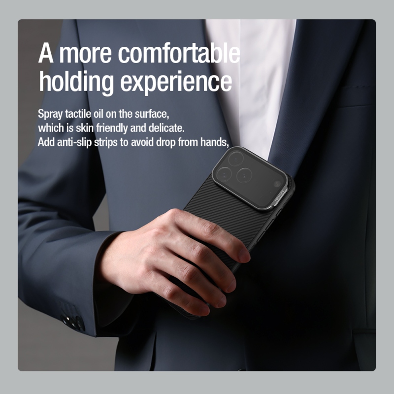 Nillkin CamShield Prop mágneses hátlap Apple iPhone 17 Pro Max készülékhez Fekete