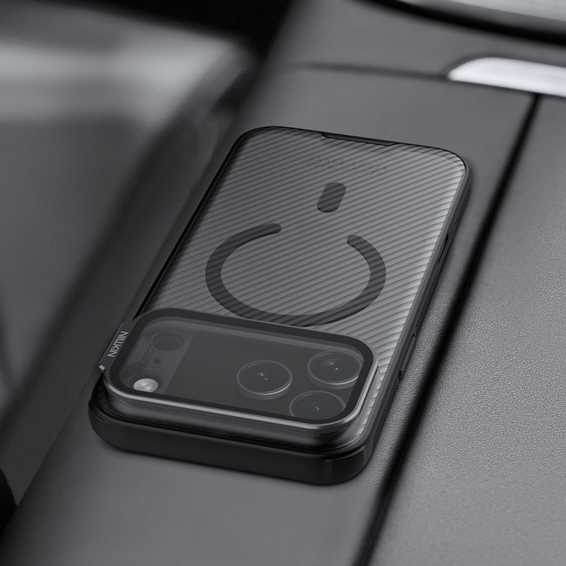 Nillkin CamShield Prop mágneses hátsó borító Apple iPhone 17 Pro Max átlátszó fekete
