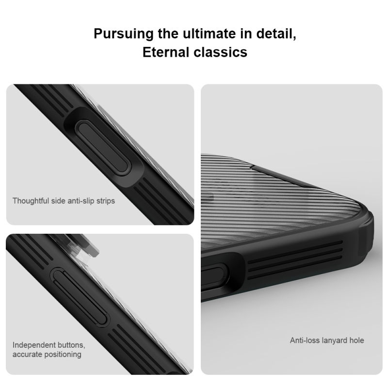 Nillkin CamShield Prop mágneses hátsó borító Apple iPhone 17 Pro átlátszó fekete