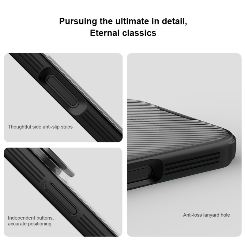 Nillkin CamShield támasz hátsó borító Apple iPhone 17 Pro Max átlátszó fekete