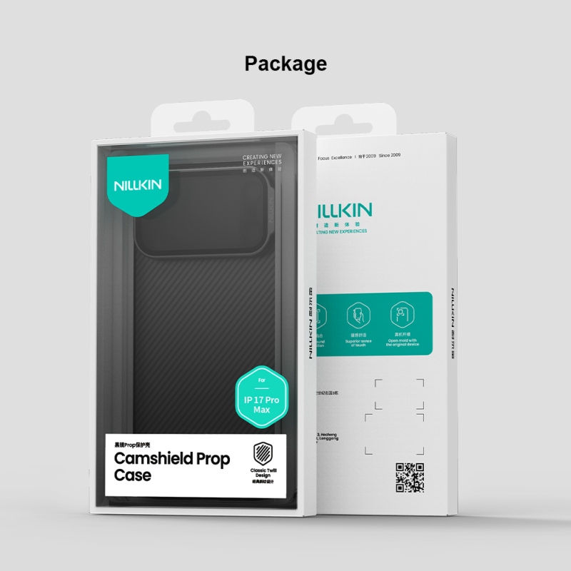 Nillkin CamShield támasz hátsó borító Apple iPhone 17 Pro Max átlátszó fekete