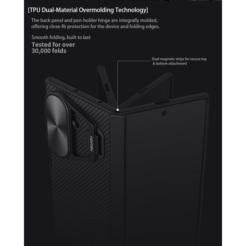Nillkin CamShield támasz hátsó borító Samsung Galaxy Z Fold 7 Fekete