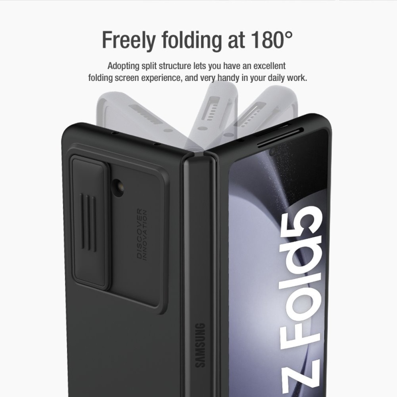 Nillkin CamShield Silky szilikon borítás Samsung Galaxy Z Fold 5 fekete színűhöz
