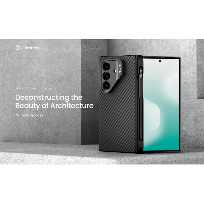 Nillkin CarboProp Aramid mágneses tollnyílásos hátlap Samsung Galaxy Z Fold 7 készülékhez, fekete