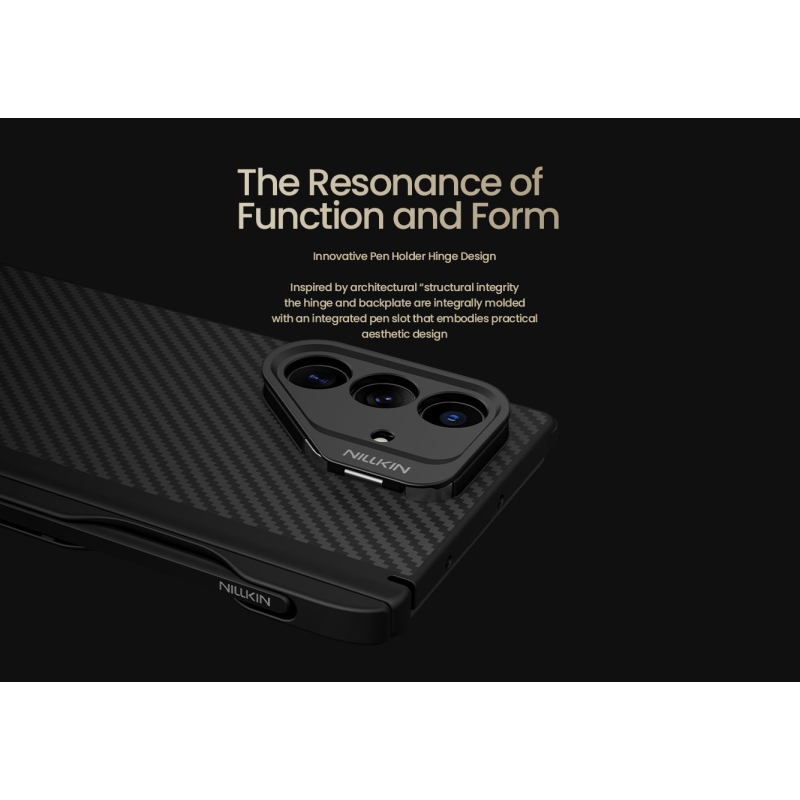 Nillkin CarboProp Aramid mágneses tollnyílásos hátlap Samsung Galaxy Z Fold 7 készülékhez, fekete