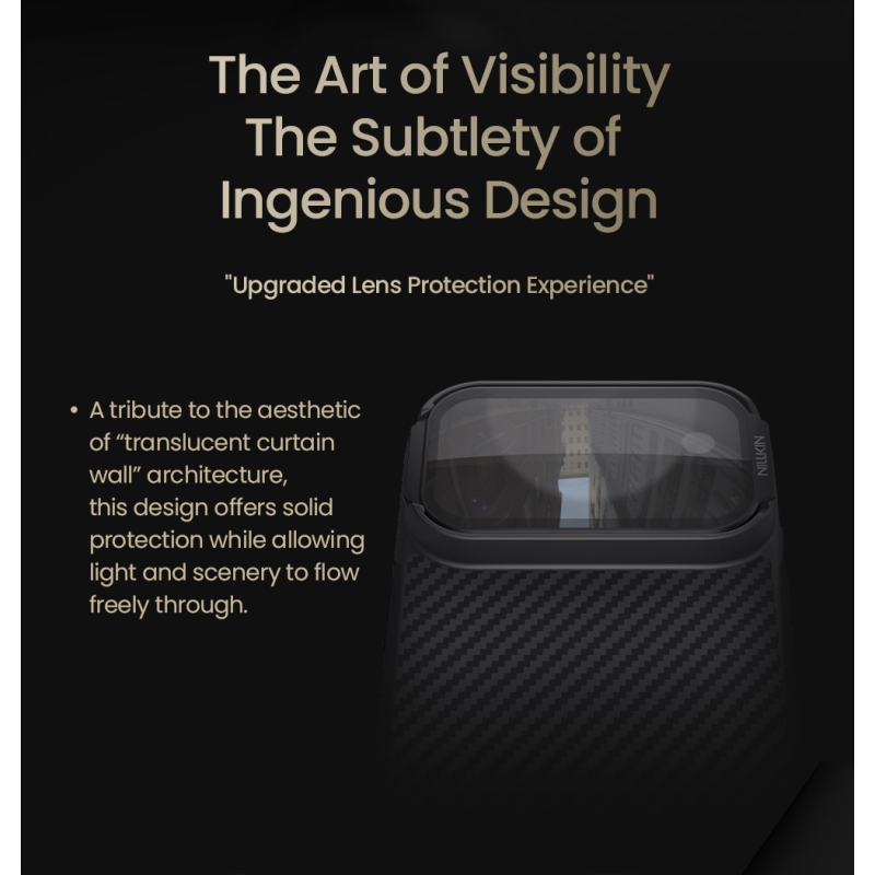 Nillkin CarboProp Aramid mágneses hátlap Apple iPhone 17 Pro fekete színű készülékhez