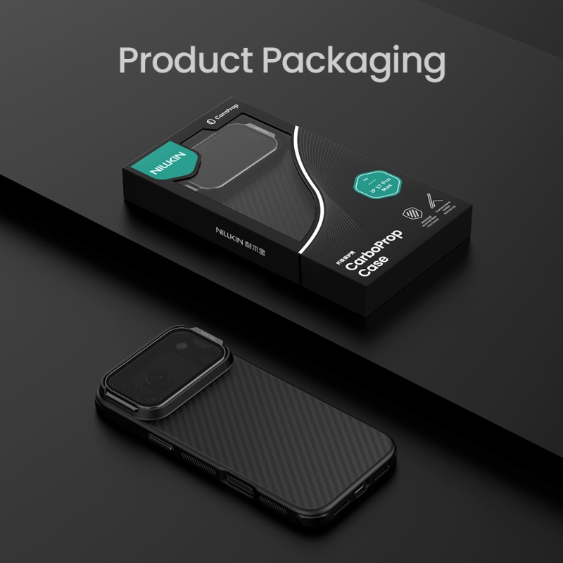 Nillkin CarboProp Aramid mágneses hátlap Apple iPhone 17 Pro Max készülékhez Fekete