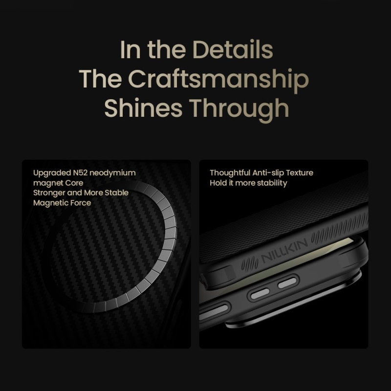 Nillkin CarboProp Aramid mágneses hátlap Samsung Galaxy S26 Ultra fekete/átlátszóhoz