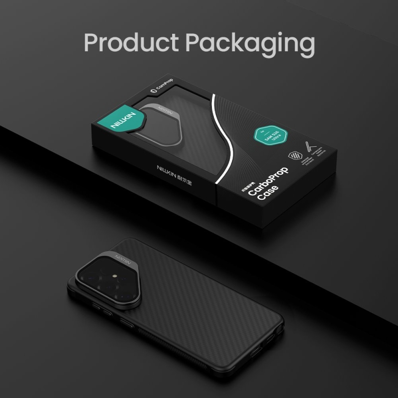 Nillkin CarboProp Aramid mágneses hátlap Samsung Galaxy S26 Ultra fekete/átlátszóhoz