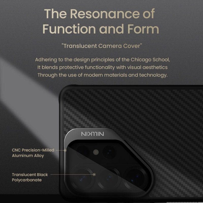 Nillkin CarboProp Aramid mágneses hátlap Samsung Galaxy S26 Ultra fekete/átlátszóhoz