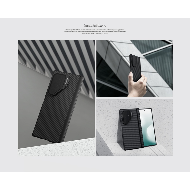 Nillkin CarboProp Aramid mágneses hátsó borító Samsung Galaxy Z Fold 7 Fekete