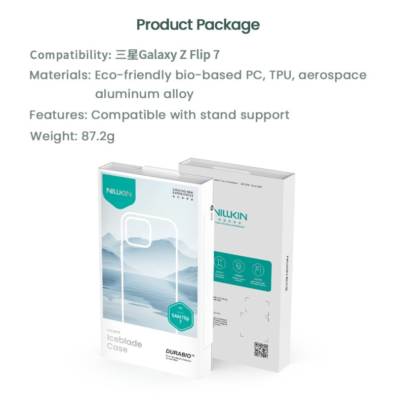 Nillkin Iceblade mágneses borító Samsung Galaxy Z Flip 7 Fekete