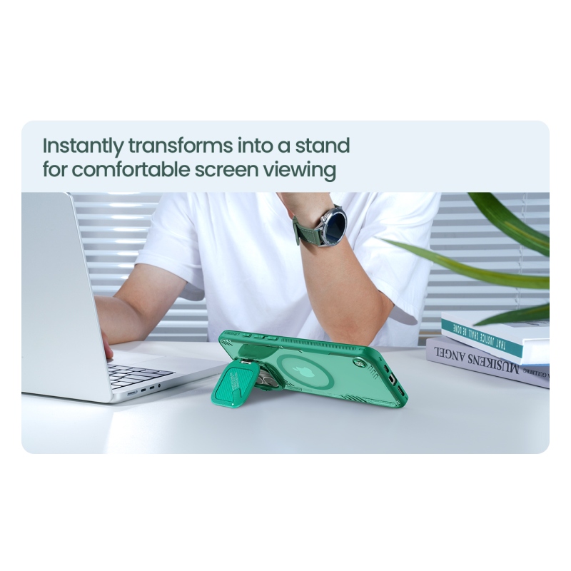 Nillkin Iceblade Prop mágneses borító Apple iPhone 16-hoz Fekete