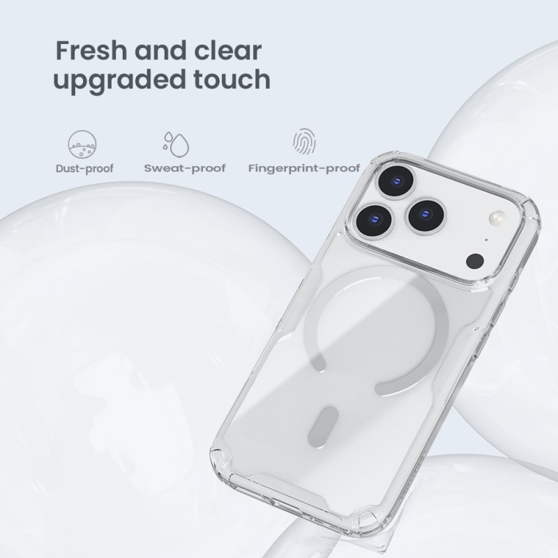 Nillkin Nature TPU PRO mágneses borító Apple iPhone 17 Pro átlátszó fekete