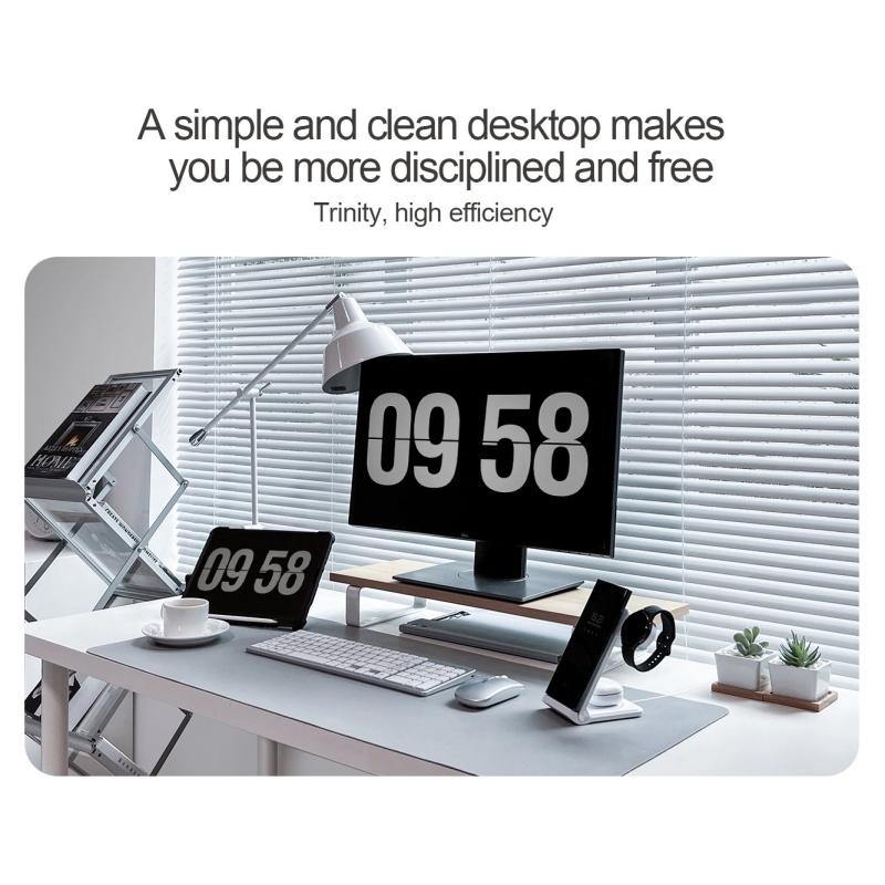 Nillkin PowerTrio 3in1 vezeték nélküli töltő a Samsung Watch-hoz Fehér