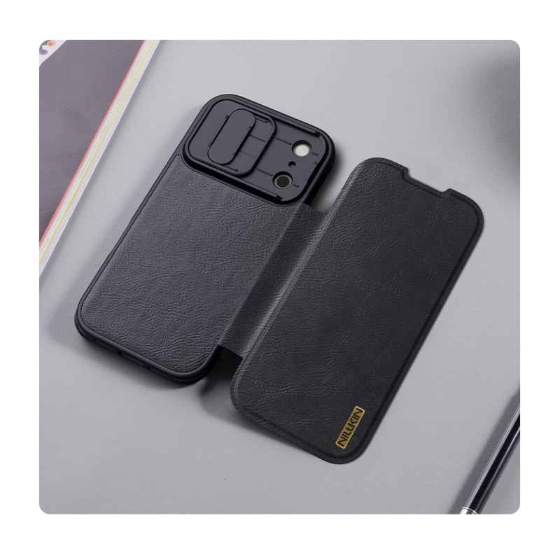 Nillkin Qin Book PRO tok Apple iPhone 17 Pro barna színű tokhoz