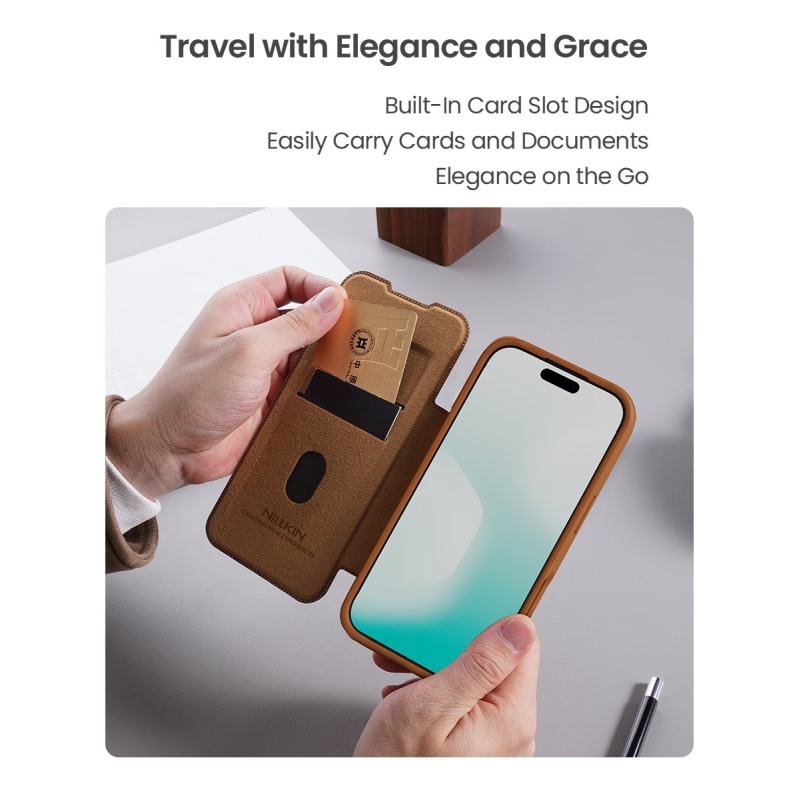 Nillkin Qin Book PRO tok az Apple iPhone Air készülékhez Fekete