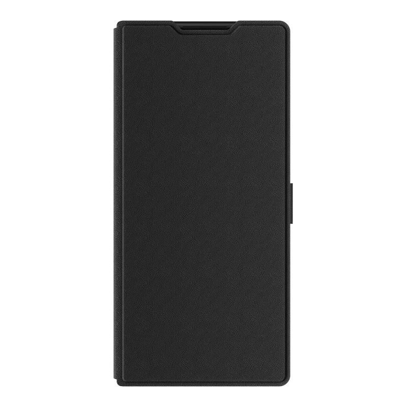 Nillkin Qin Book Prop szilikon-bőr mágneses tok a Samsung Galaxy Z Fold 8-hoz, Ultra Black
