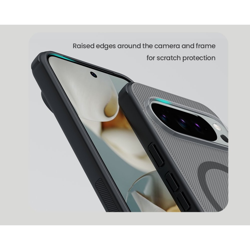 Nillkin Super Frosted PRO mágneses hátlap a Google Pixel 10/10 Pro számára Átlátszó fekete