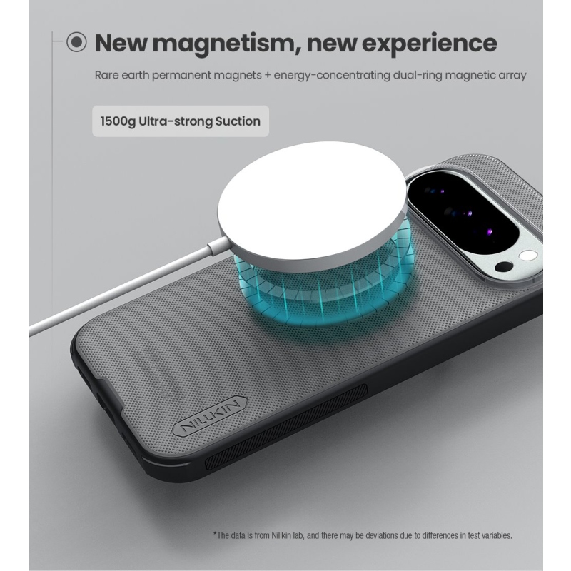 Nillkin Super Frosted PRO mágneses hátlap a Google Pixel 10/10 Pro számára Átlátszó fekete