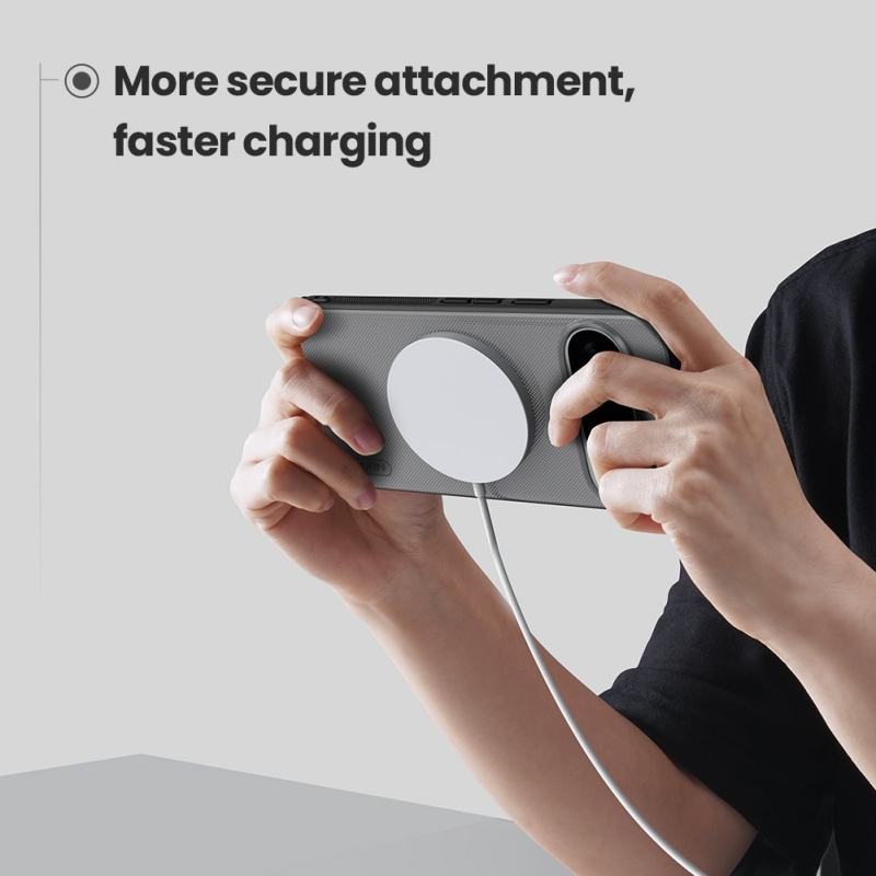 Nillkin Super Frosted PRO mágneses hátlap a Google Pixel 10 Pro XL-hez átlátszó fekete színben