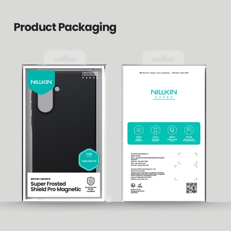 Nillkin Super Frosted PRO mágneses hátlap a Samsung Galaxy A36 5G fekete színű készülékhez