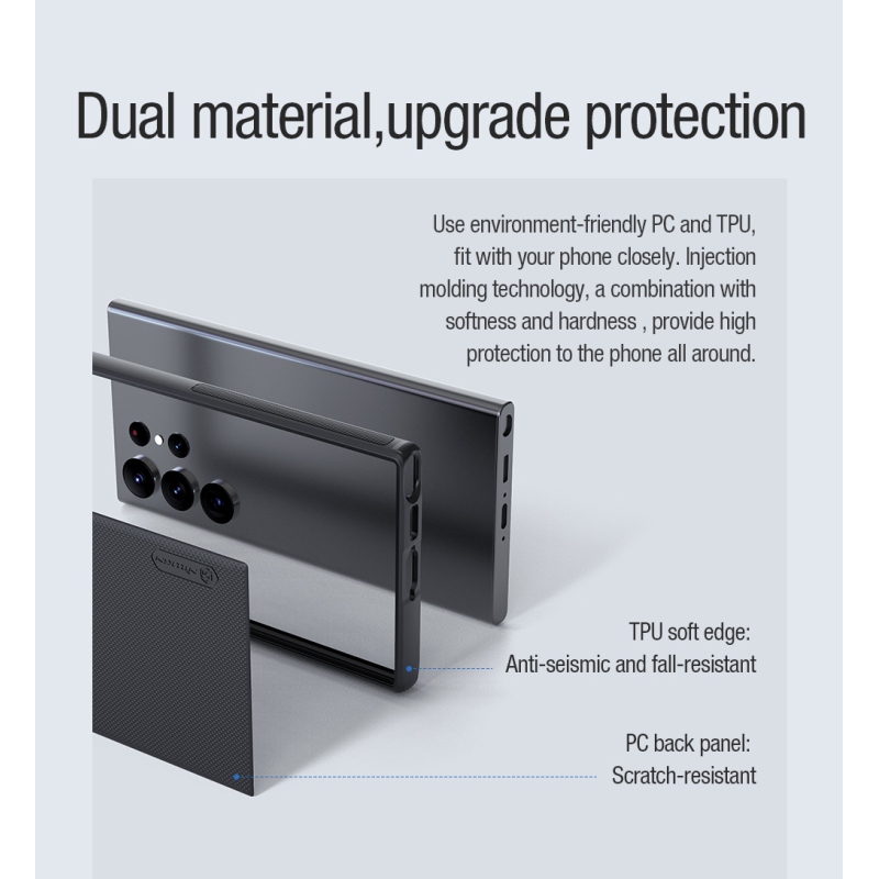 Nillkin Super Frosted PRO mágneses hátlap a Samsung Galaxy S23 Ultra Black számára