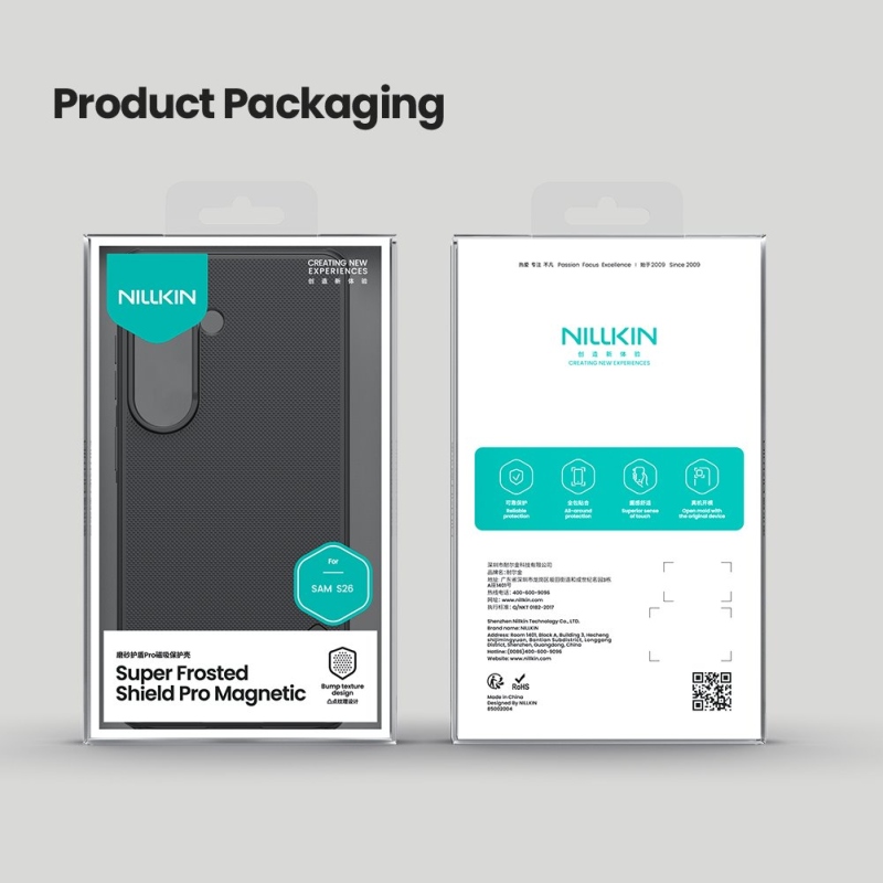 Nillkin Super Frosted PRO mágneses hátlap Samsung Galaxy S26-hoz Fekete