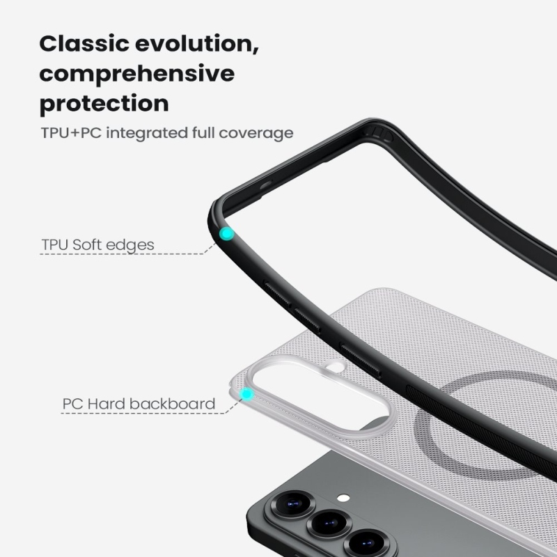 Nillkin Super Frosted PRO mágneses hátsó borító Samsung Galaxy S26+ átlátszó fekete